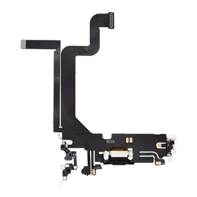 Charging Port Flex Cable For iPhone 14 Pro Max (Aftermarket Plus) (Space Black)