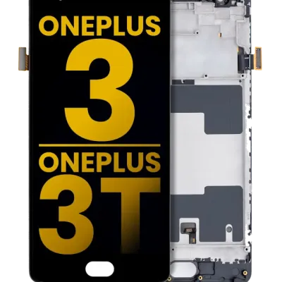 Дисплейний модуль для OnePlus 3 / OnePlus 3T з рамкою (OLED) (Refurbished) (чорний)