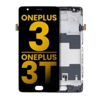 Дисплейний модуль для OnePlus 3 / OnePlus 3T з рамкою (OLED) (Refurbished) (чорний)