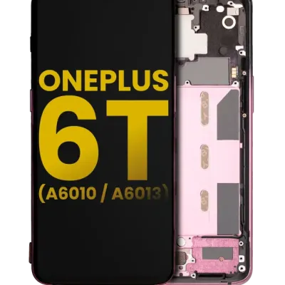 Дисплейний модуль (OLED) з рамкою для OnePlus 6T (A6010 / A6013) (Refurbished) (Thunder Purple)