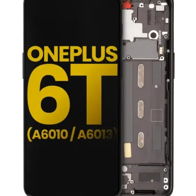 Дисплейний модуль (OLED) з рамкою для OnePlus 6T (A6010 / A6013) (Refurbished) (Midnight Black)