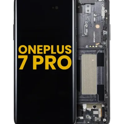 Дисплейний модуль (OLED) з рамкою для OnePlus 7 Pro / 7T Pro (Refurbished) (Mirror Gray)