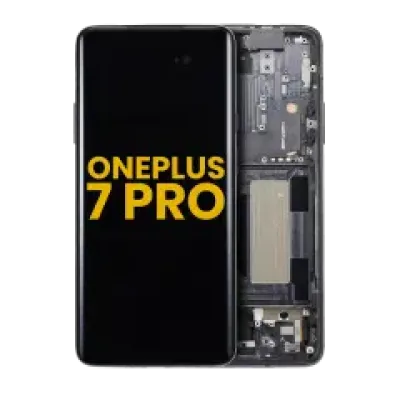 Дисплейний модуль (OLED) з рамкою для OnePlus 7 Pro / 7T Pro (Refurbished) (Mirror Gray)