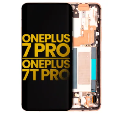 Дисплейний модуль (OLED) з рамкою для OnePlus 7 Pro / 7T Pro (Refurbished) (Almond)