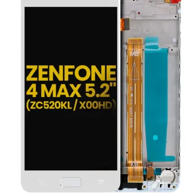 Дисплейний модуль з рамкою для Asus ZenFone 4 Max 5.2" (ZC520KL / 2017) (Refurbished) (білий)