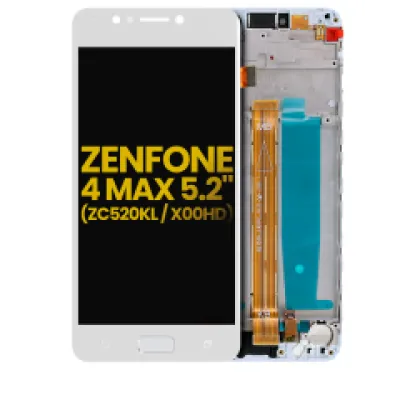 Дисплейний модуль з рамкою для Asus ZenFone 4 Max 5.2" (ZC520KL / 2017) (Refurbished) (білий)