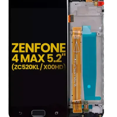 Дисплейний модуль з рамкою для Asus ZenFone 4 Max 5.2" (ZC520KL / 2017) (Refurbished) (чорний)