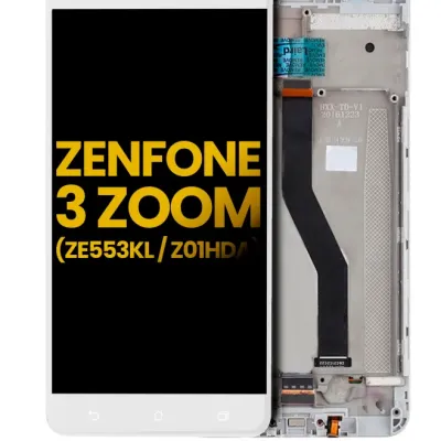 Дисплейний модуль з рамкою для Asus ZenFone 3 Zoom (ZE553KL / 2017) (Refurbished) (білий)