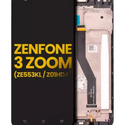 Дисплейний модуль з рамкою для Asus ZenFone 3 Zoom (ZE553KL / 2017) (Refurbished) (чорний)