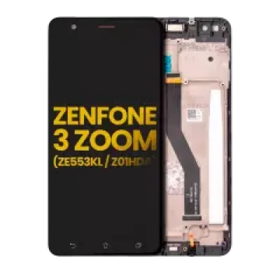 Дисплейний модуль з рамкою для Asus ZenFone 3 Zoom (ZE553KL / 2017) (Refurbished) (чорний)