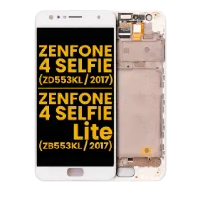 Дисплейний модуль для Asus ZenFone 4 Selfie (ZD553KL / 2017) / ZenFone 4 Selfie Lite (ZB553KL / 2017) з рамкою (Refurbished) (білий)