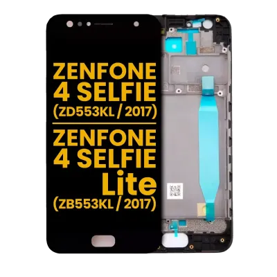 Дисплейний модуль для Asus ZenFone 4 Selfie (ZD553KL / 2017) / ZenFone 4 Selfie Lite (ZB553KL / 2017) з рамкою (Refurbished) (чорний)