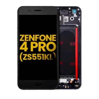 Дисплейний модуль для Asus ZenFone 4 Pro (ZS551KL / 2017) з рамкою (Refurbished) (чорний)