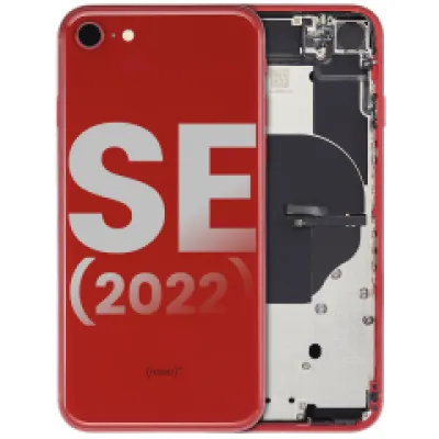 Задня кришка з малими деталями для iPhone SE (2022) (Used OEM Pull: Grade B) (червоний)