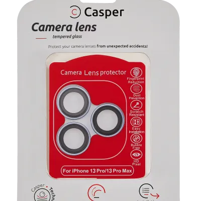 Захист скла камери Casper для iPhone 13 Pro / 13 Pro Max (синій) (прозоре)
