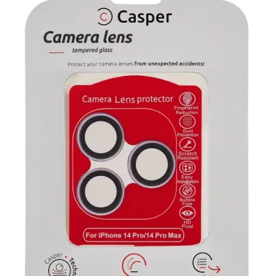 Захист скла камери Casper для iPhone 14 Pro / 14 Pro Max (фіолетовий) (прозоре)