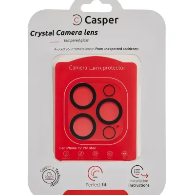 Захист скла камери Casper для iPhone 12 Pro Max (повне покриття Crystal)