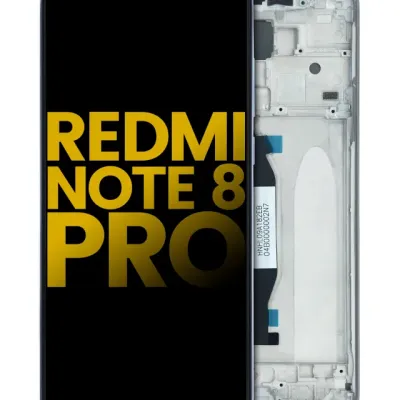 Дисплейний модуль LCD з рамкою для Xiaomi Redmi Note 8 Pro (Refurbished) (білий)