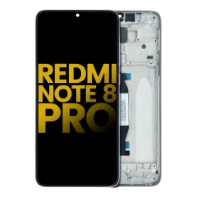 Дисплейний модуль LCD з рамкою для Xiaomi Redmi Note 8 Pro (Refurbished) (білий)