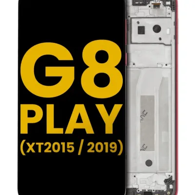 Дисплейний модуль (LCD) з рамкою для Motorola Moto G8 Play (XT2015 / 2019) (Refurbished) (Magenta Red)