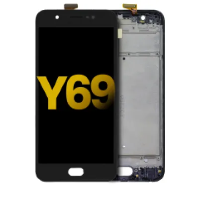Дисплейний модуль (LCD) з рамкою для Vivo Y69 (Refurbished) (матовий чорний)