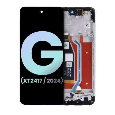 Дисплейний модуль з рамкою для Motorola Moto G 5G (XT2417 / 2024) (Genuine OEM) (Sage Green)