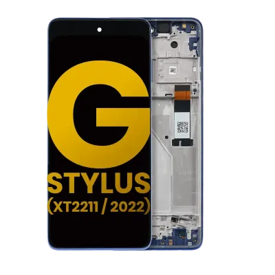 Дисплейний модуль для Motorola Moto G Stylus 4G (XT2211 / 2022) з рамкою (Refurbished) (Twilight Blue)