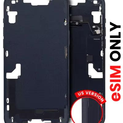 Середня рамка з дрібними деталями для iPhone 14 (US Version) (Aftermarket Plus) (Midnight)