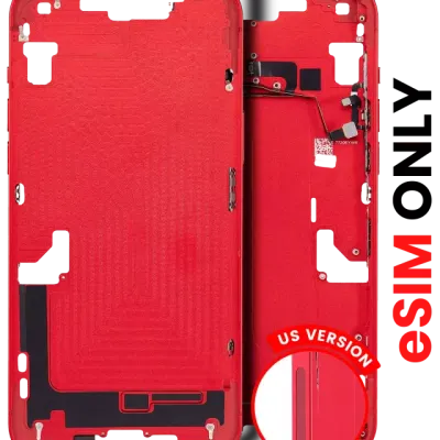 Середня рамка з дрібними деталями для iPhone 14 (US Version) (Aftermarket Plus) (червоний)