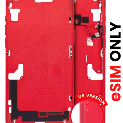 Середня рамка з дрібними деталями для iPhone 14 Plus (US Version) (Aftermarket Plus) (червоний)