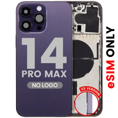 Back Housing W/ Small Parts For iPhone 14 Pro Max (US Version) (Aftermarket Plus) (Deep Purple)