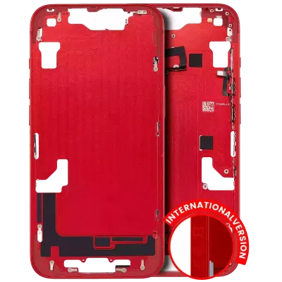 Середня рамка з дрібними деталями для iPhone 14 (EU / Global Version) (Aftermarket Plus) (червоний)