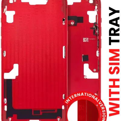 Середня рамка з дрібними деталями для iPhone 14 Plus (EU / Global Version) (Aftermarket Plus) (червоний)
