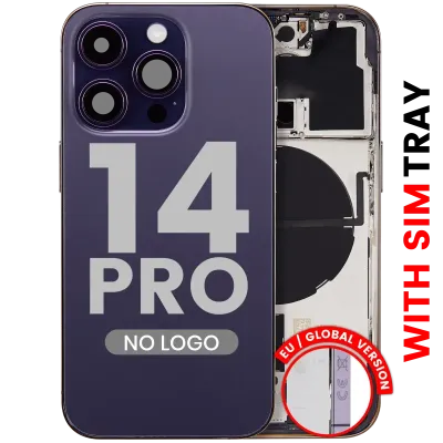 Back Housing W/ Small Parts For iPhone 14 Pro (EU / Global Version) (Aftermarket Plus) (Deep Purple)