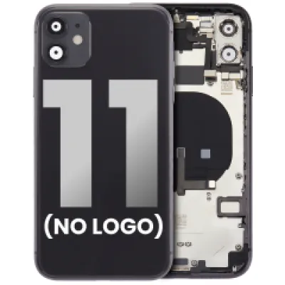 Заднє скло для iPhone 11 (No Logo) (Aftermarket Plus) (чорний)