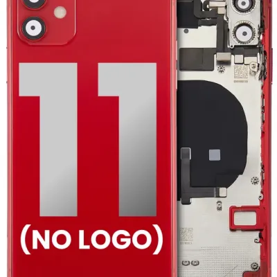 Заднє скло для iPhone 11 (No Logo) (Aftermarket Plus) (червоний)