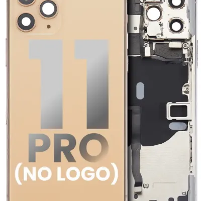 Заднє скло для iPhone 11 Pro (No Logo) (Aftermarket Plus) (золотий)