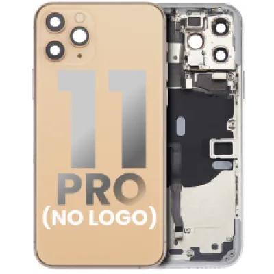 Заднє скло для iPhone 11 Pro (No Logo) (Aftermarket Plus) (золотий)