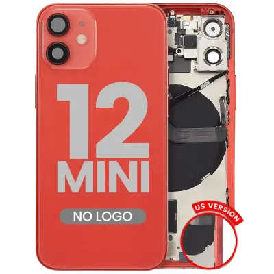 Back Housing W/ Small Parts For iPhone 12 Mini (US Version) (Aftermarket Plus) (Red)