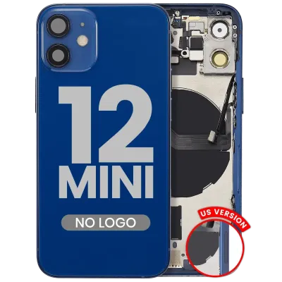 Back Housing W/ Small Parts For iPhone 12 Mini (US Version) (Aftermarket Plus) (Blue)