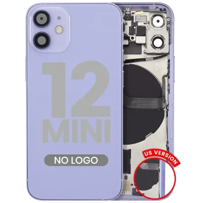 Back Housing W/ Small Parts For iPhone 12 Mini (US Version) (Aftermarket Plus) (Purple)
