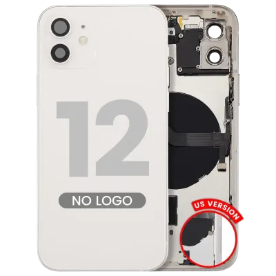 Back Housing W/ Small Parts For iPhone 12 (US Version) (Aftermarket Plus) (White)