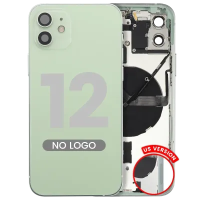 Back Housing W/ Small Parts For iPhone 12 (US Version) (Aftermarket Plus) (Green)