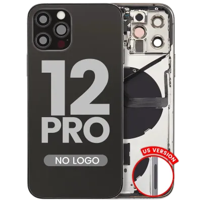 Back Housing W/ Small Parts For iPhone 12 Pro (US Version) (Aftermarket Plus) (Graphite)