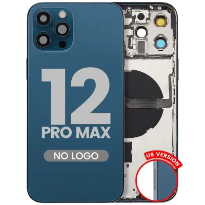 Back Housing W/ Small Parts For iPhone 12 Pro Max (US Version) (Aftermarket Plus) (Pacific Blue)