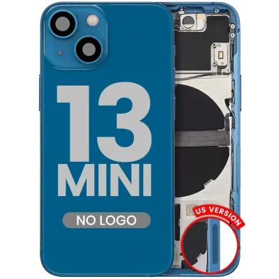 Back Housing W/ Small Parts For iPhone 13 Mini (US Version) (Aftermarket Plus) (Blue)