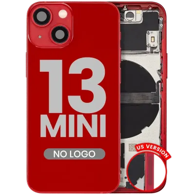 Back Housing W/ Small Parts For iPhone 13 Mini (US Version) (Aftermarket Plus) (Red)