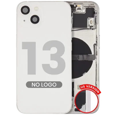 Back Housing W/ Small Parts For iPhone 13 (US Version) (Aftermarket Plus) (Starlight)