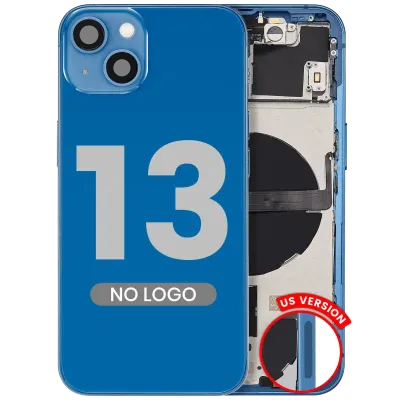 Back Housing W/ Small Parts For iPhone 13 (US Version) (Aftermarket Plus) (Blue)