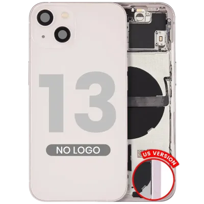 Back Housing W/ Small Parts For iPhone 13 (US Version) (Aftermarket Plus) (Pink)